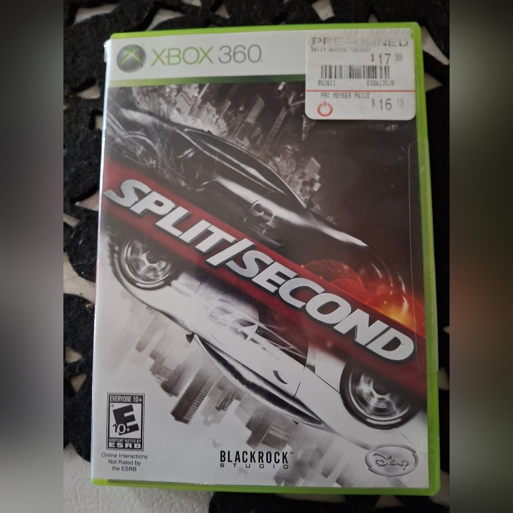 Split/Second Video Game for Xbox 360 - Black and White